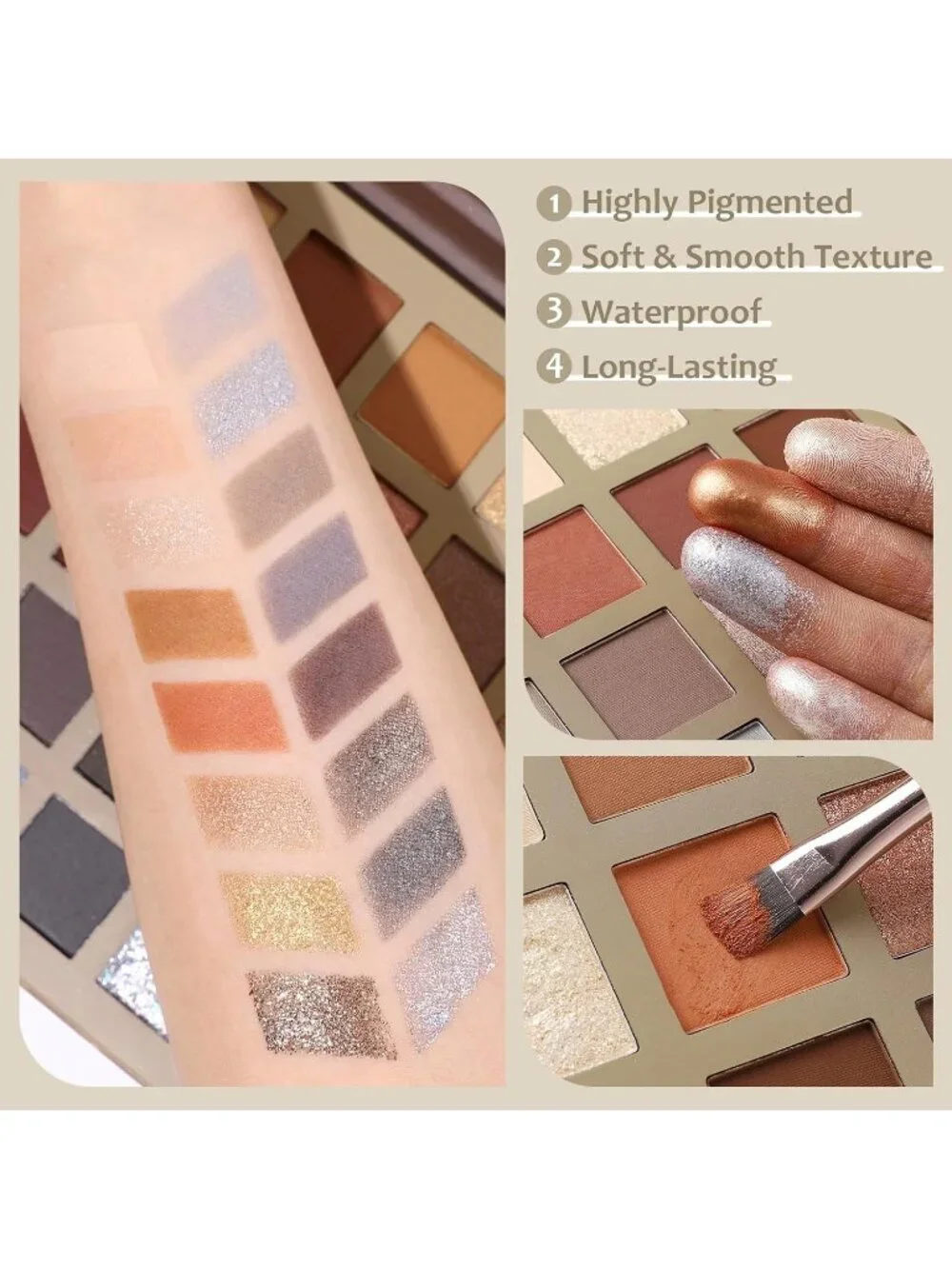 Women's Palette 2 40 Color Eyeshadow Matte Shimmer Pigmented Powder Makeup Kit